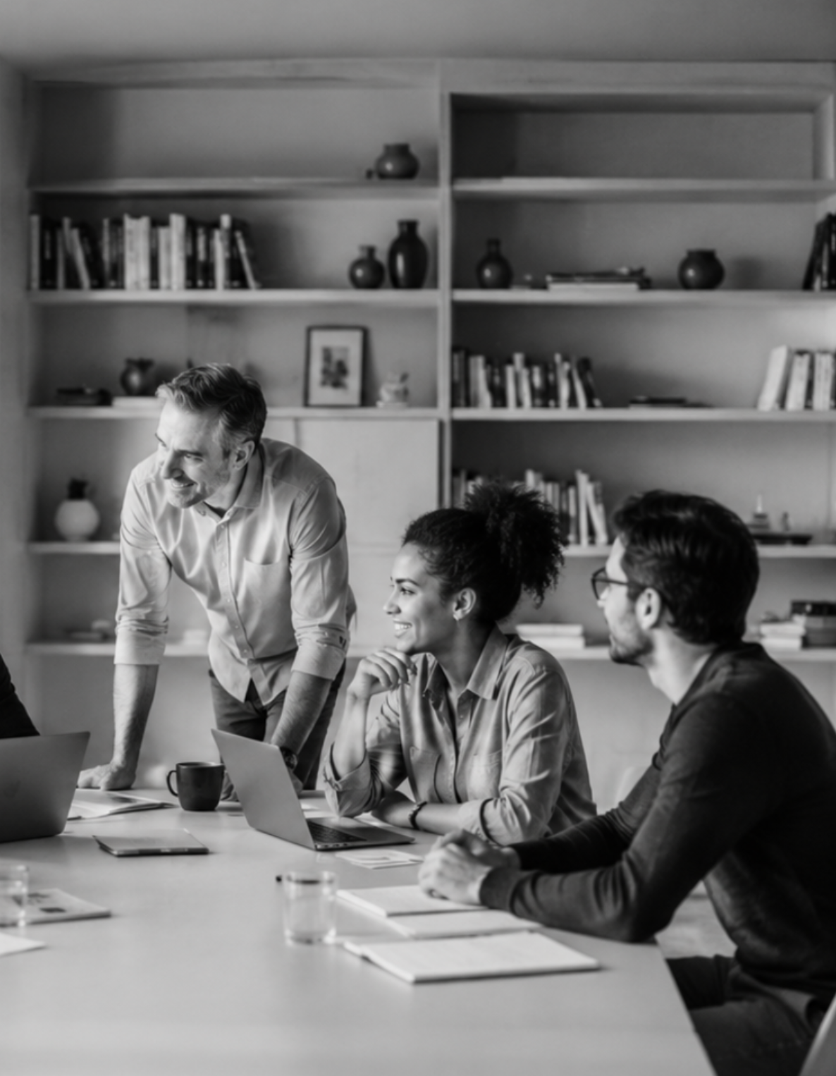 A team working around a shared table